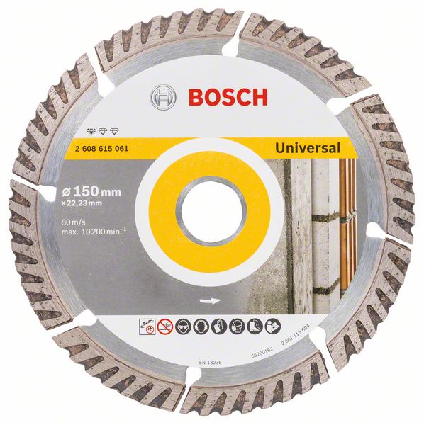 Diamantový segmentový řezný kotouč Bosch Standard for universal ø 150x22