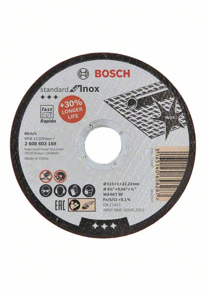 Řezný kotouč na kov Bosch standard for Inox Rapido ø 115x1x22