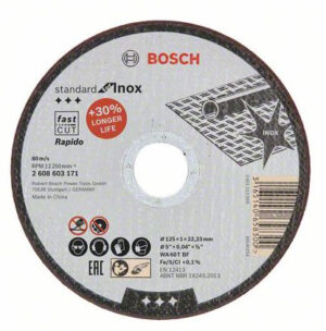 Řezný kotouč na kov Bosch Standard for Inox ø 125x1x22