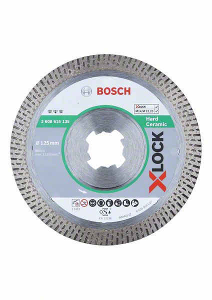 Diamantový celoobvodový řezný kotouč Bosch Standard for Hard Ceramic X-LOCK ø 125x22
