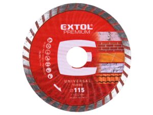 Diamantový turbo kotouč na suché/mokré řezání EXTOL PREMIUM ø 115x22