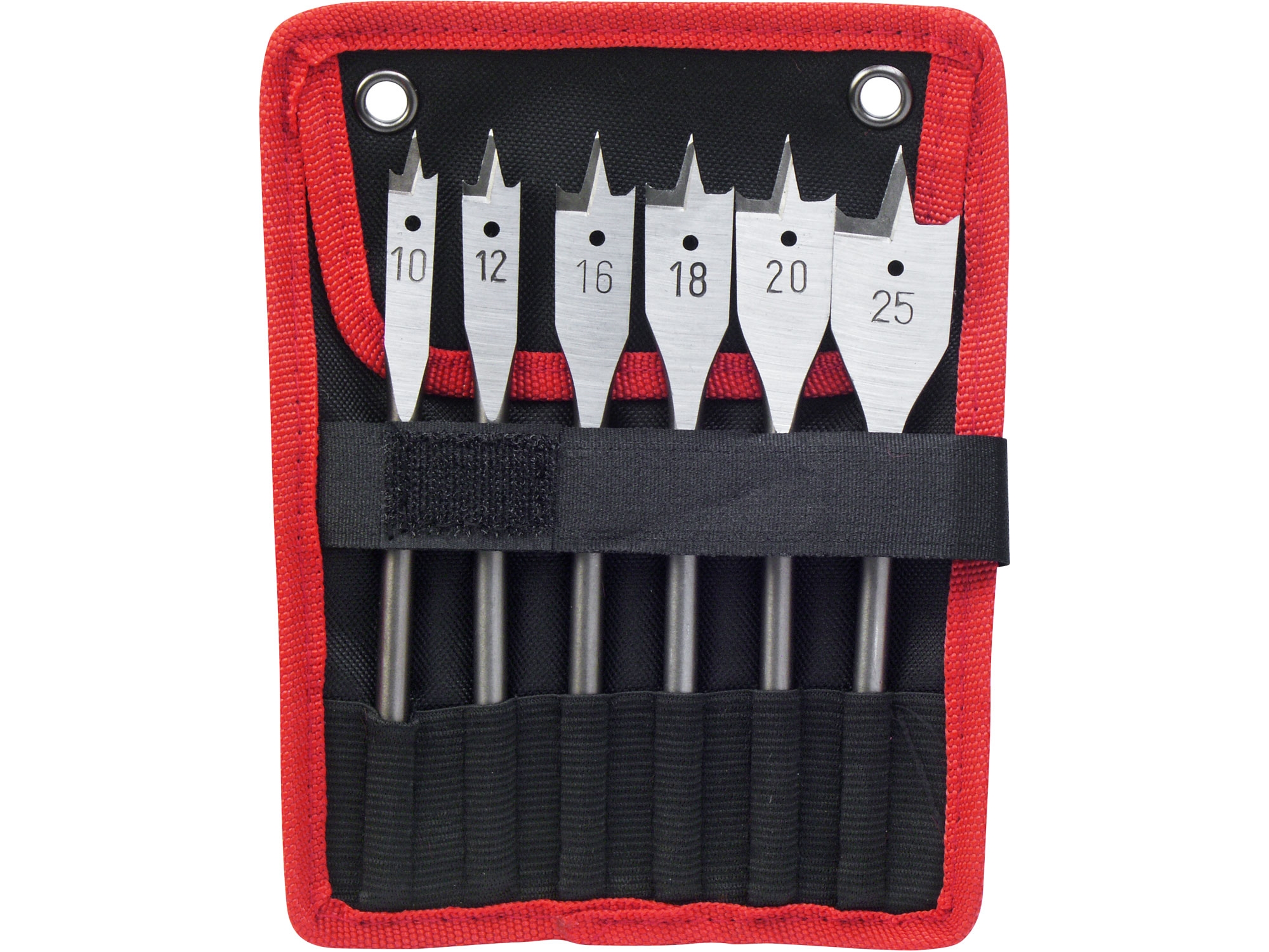 Sada plochých vrtáků do dřeva (6ks) EXTOL PREMIUM ø 10/12/16/18/20/25 x 152 mm