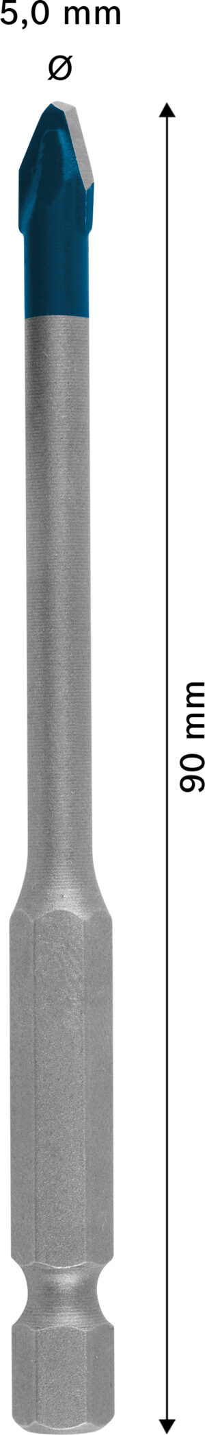 Vrták na dlažbu Bosch EXPERT HEX-9 HardCeramic Dostupné varianty: Vrták na dlažbu - Bosch HEX-9 HardCeramic ø5x90mm