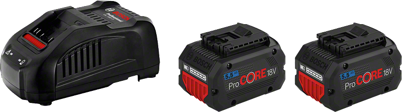 BOSCH 2 x ProCORE18V 5.5Ah + GAL 1880 CV 1600A0214C