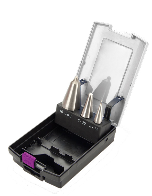 OPTIMUM Sada stupňovitých vrtáků (3ks) OPTIMUM® ø 3-14 mm/ø 8-20 mm/ ø 16-30