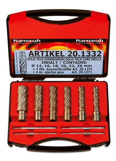 Karnasch® Sada jádrových vrtáků Karnasch GOLD-LINE 55