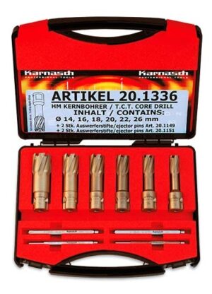 Karnasch® Sada jádrových vrtáků Karnasch HARD-LINE 40