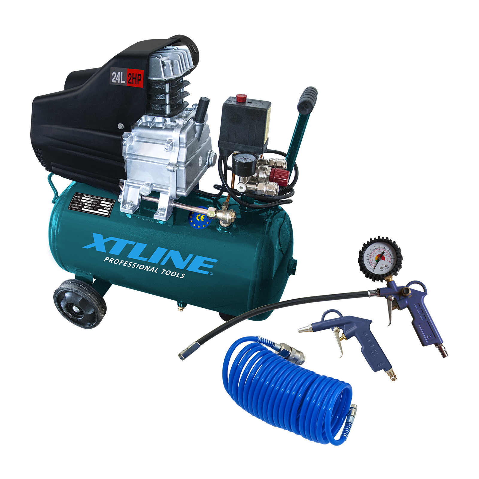 Olejový kompresor XTline XT2002SET + příslušenství