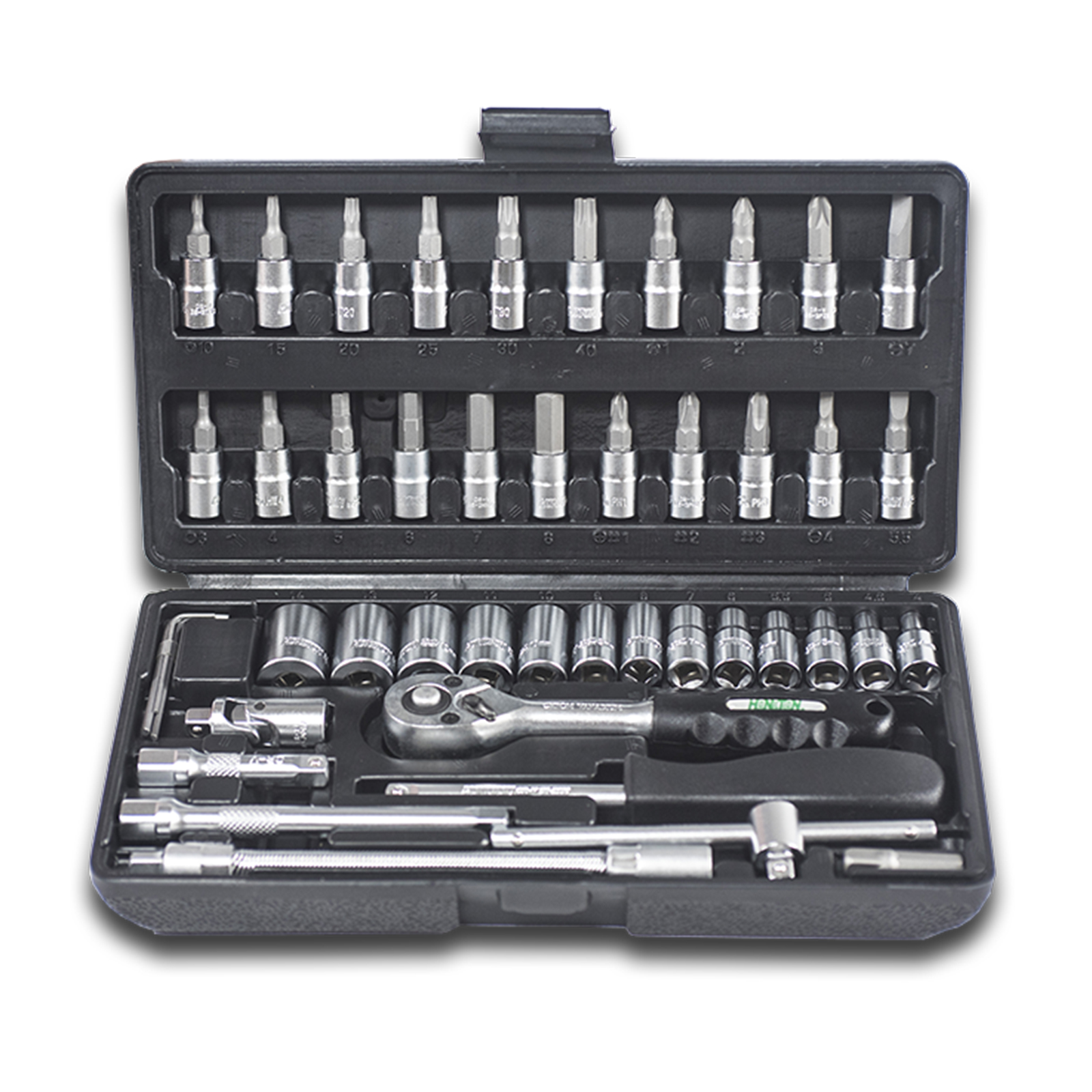 HONITON Sada hlavic 1/4" 46dílů