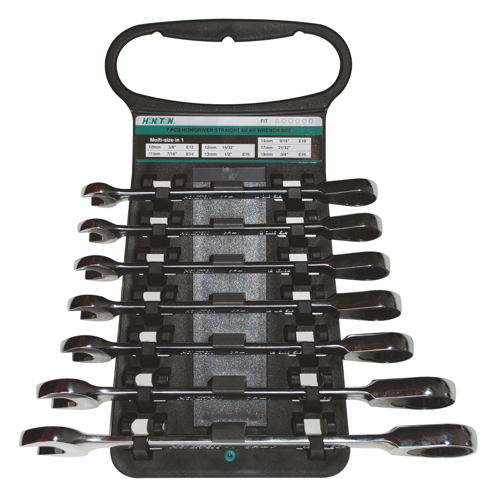 Sada ráčnových očkoplochých klíčů (7ks) HONITON 10-19 mm