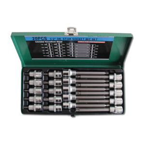 HONITON Sada 1/2 " hlavic TORX prodloužené 20dílů
