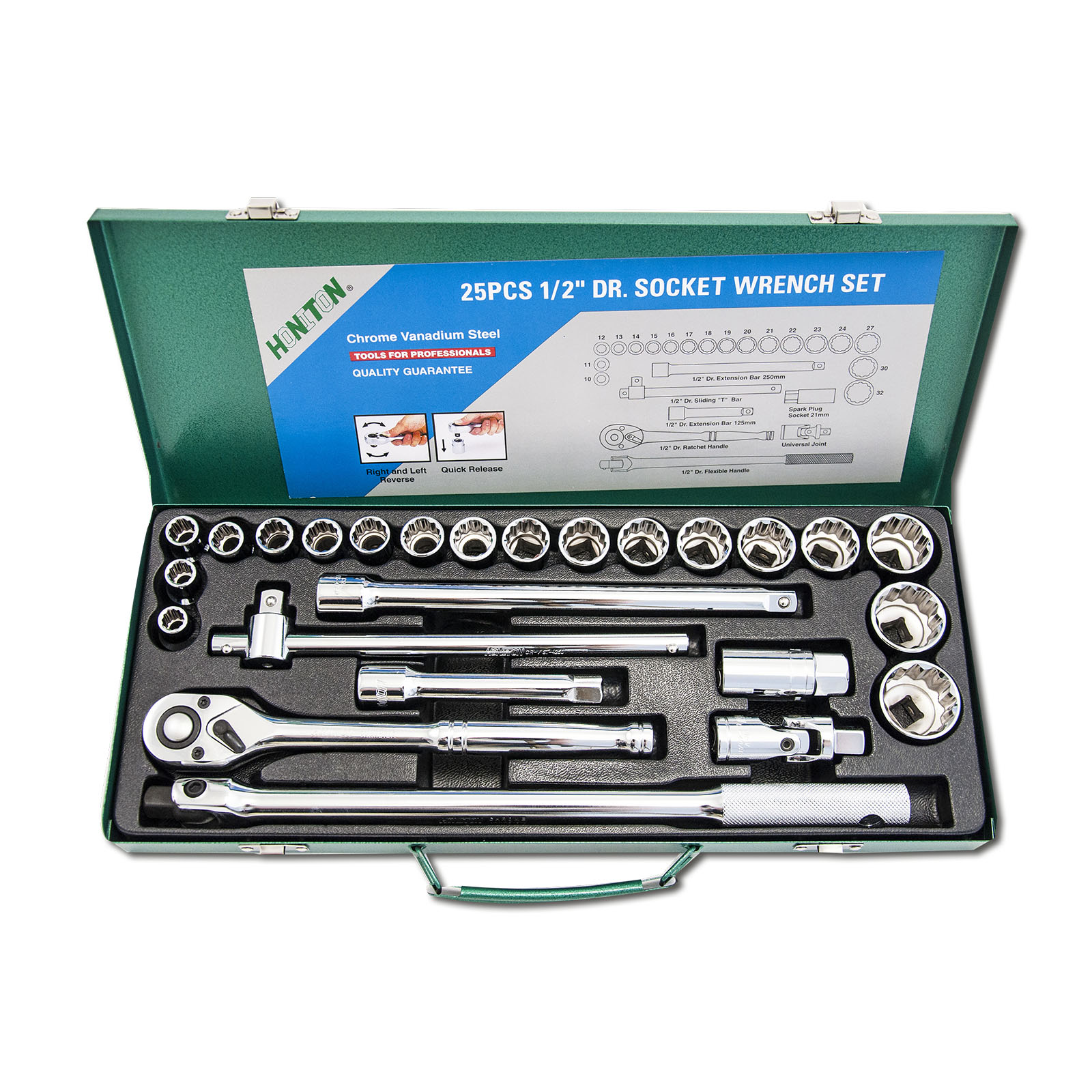 HONITON Sada hlavic 12ti-hran 1/2" 25 dílů