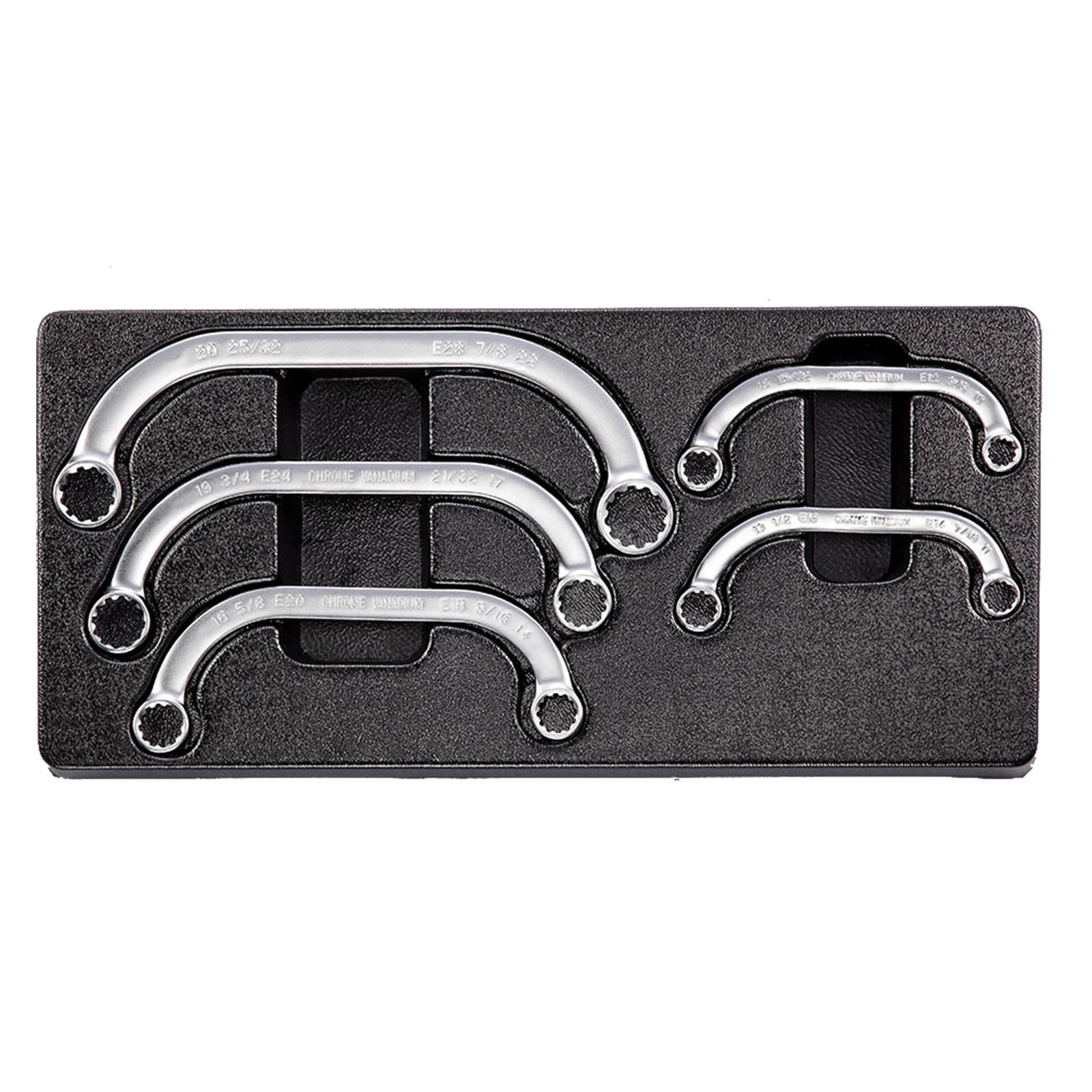 Sada zahnutých očkových klíčů HONITON (5ks) HONITON 10-22 mm