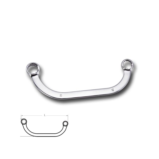 Zahnutý očkový klíč HONITON Dostupné varianty: Zahnutý očkový klíč HONITON 10x12 mm