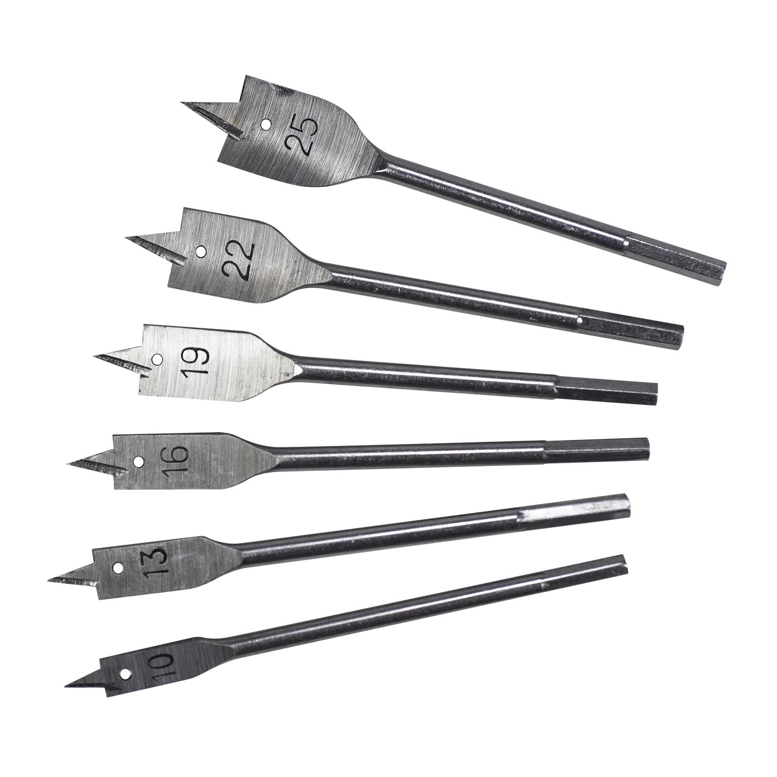 Sada plochých vrtáků do dřeva (6ks) STAVTOOL ø 10/12/16/19/22/25 mm