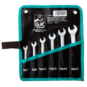 Sada plochých klíčů (matný chrom) (6ks) GK TOOLS 6-17 mm