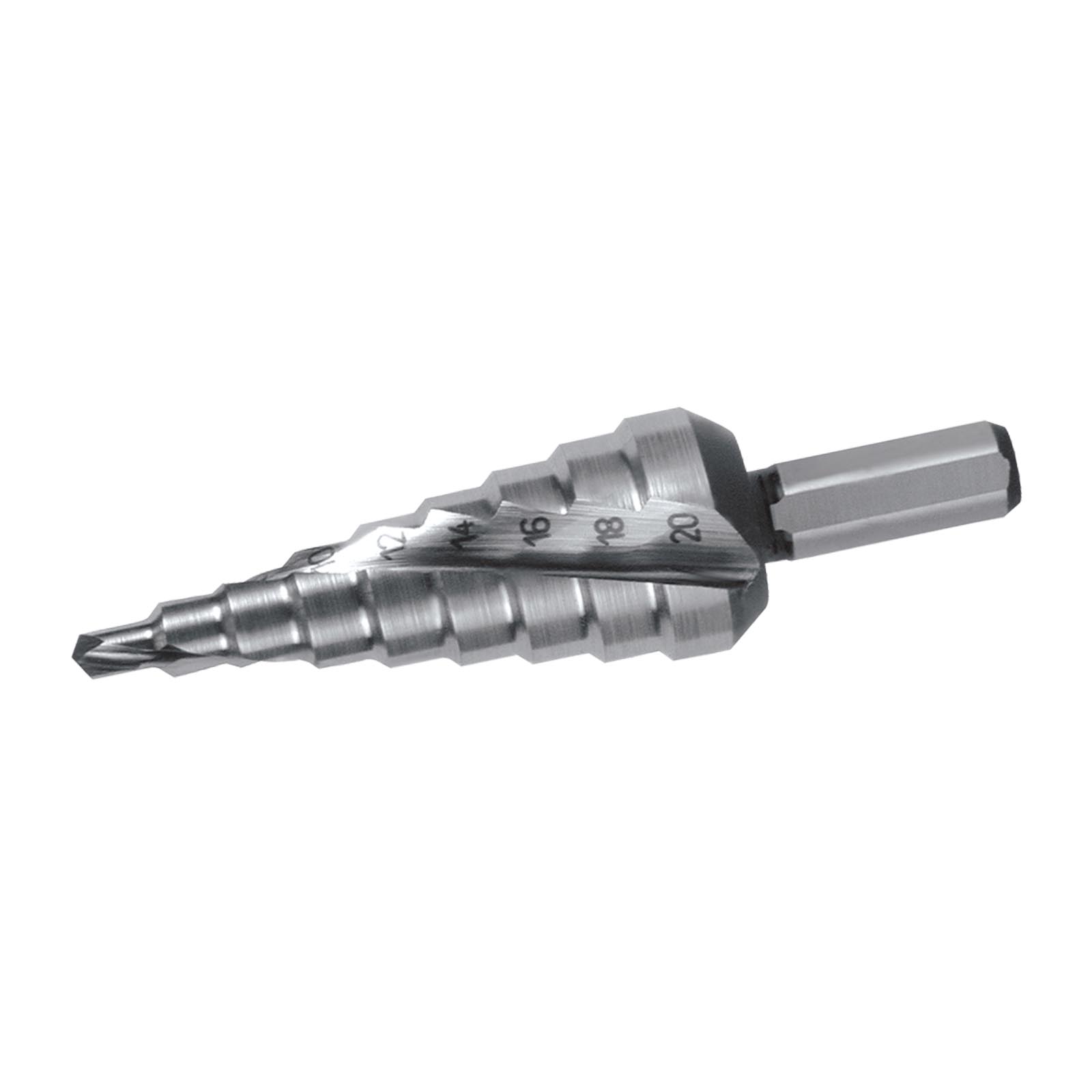 Stupňovitý vrták HSS RUKO Dostupné varianty: Stupňovitý vrták HSS Ruko ø 4-39 mm 13 stupňů