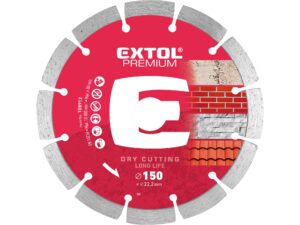 Diamantový segmentový kotouč na suché řezání EXTOL PREMIUM Long Life ø 150x22