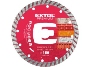 Diamantový segmentový kotouč na suché/mokré řezání EXTOL PREMIUM Long Life ø 150x22