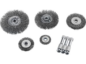 Sada ocelových okružních kartáčů (5ks) EXTOL CRAFT - stopka 6 mm