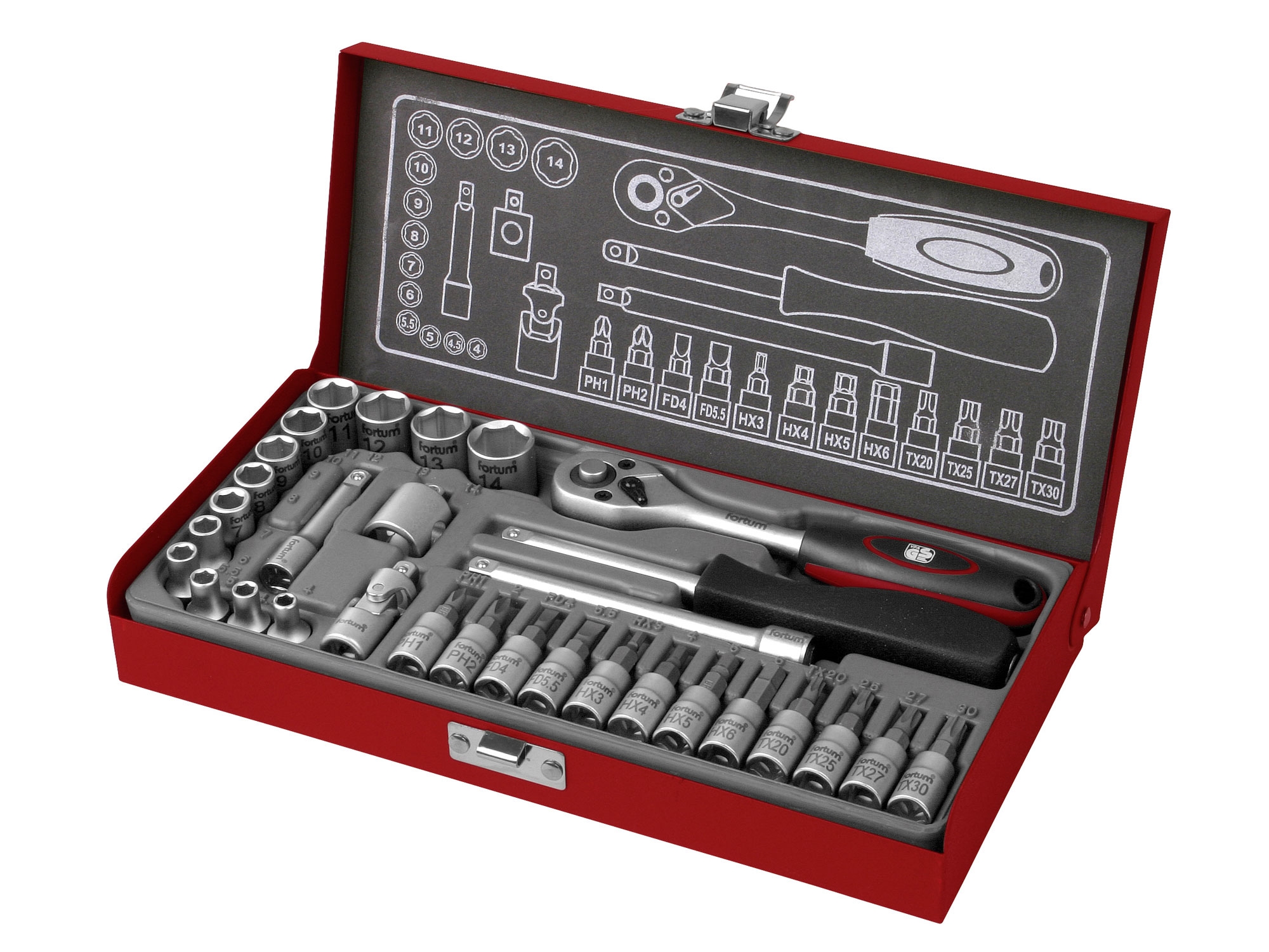 Extol Fortum sada nástrčných klíčů 31ks