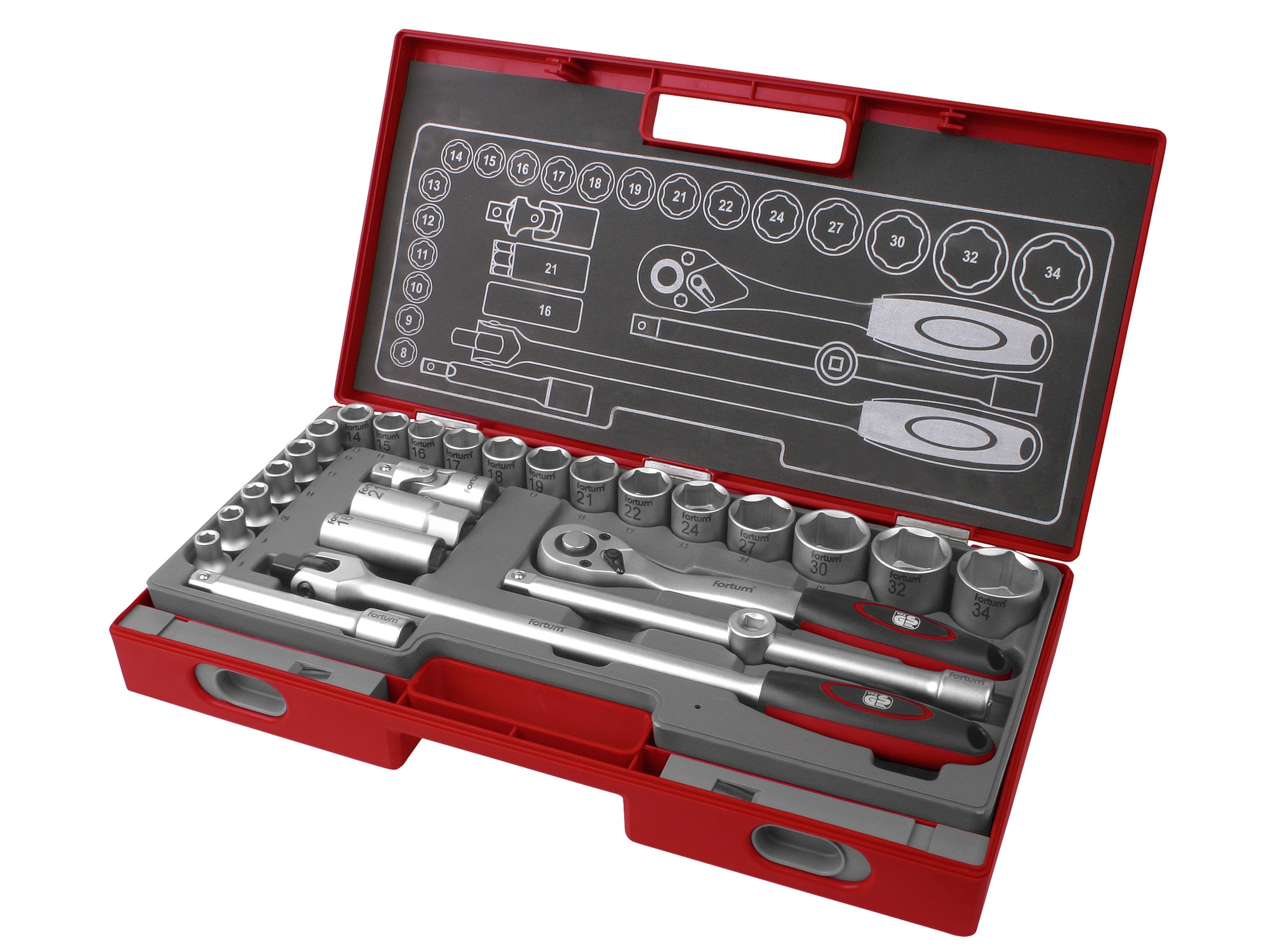 Extol Fortum sada nástrčných klíčů 27ks