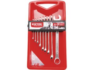 Sada očkoplochých klíčů (9ks) EXTOL PREMIUM CrV 6-19 mm