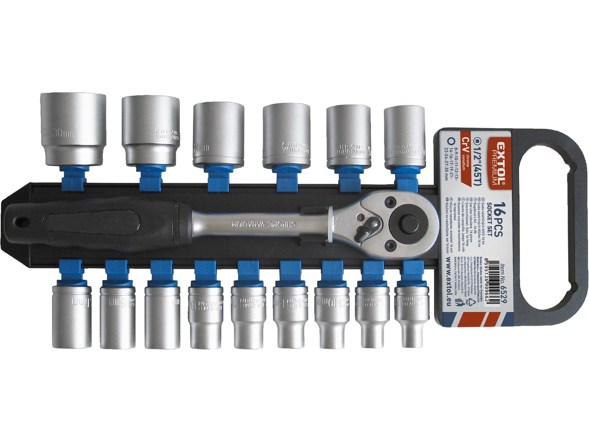 Extol Premium Gola sada nástrčných klíčů 16ks