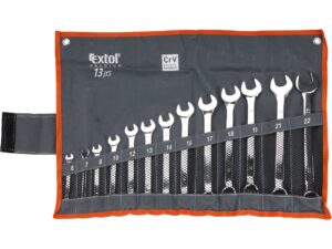 Sada očkoplochých klíčů (13ks) EXTOL PREMIUM CrV 6-22 mm