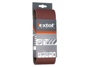 3 dílná sada brusných pásů EXTOL PREMIUM 75x533 mm Dostupné varianty: 3 dílná sada brusných pásů EXTOL PREMIUM 75x533 mm/60 hrubost