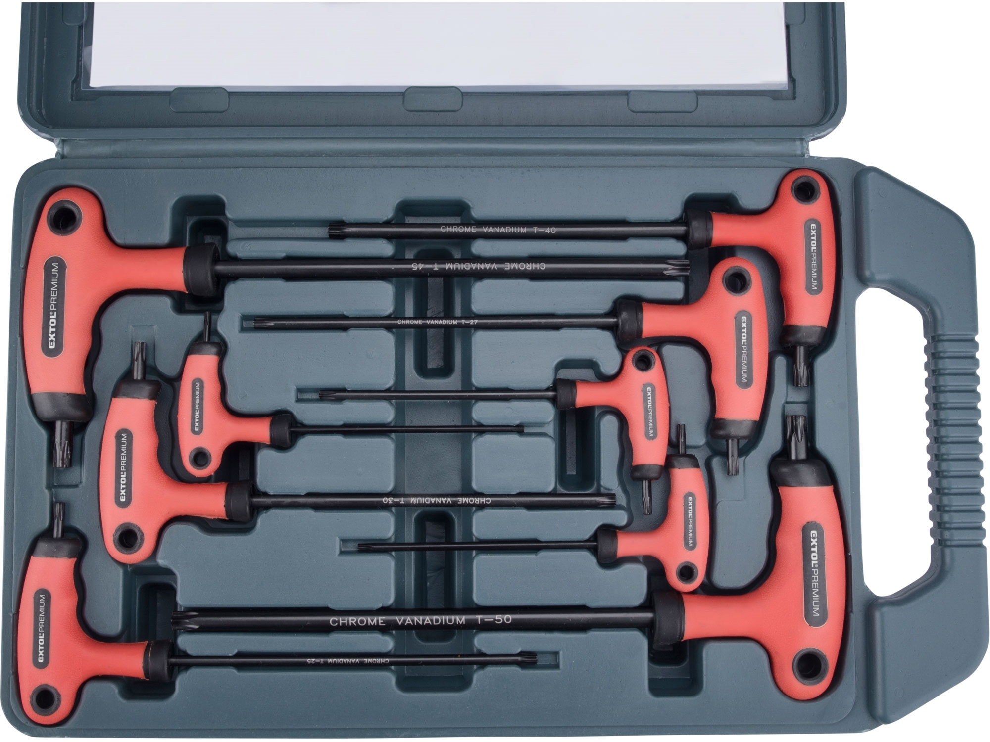 Sada T-klíčů TORX (9 ks) T10-T50 EXTOL PREMIUM