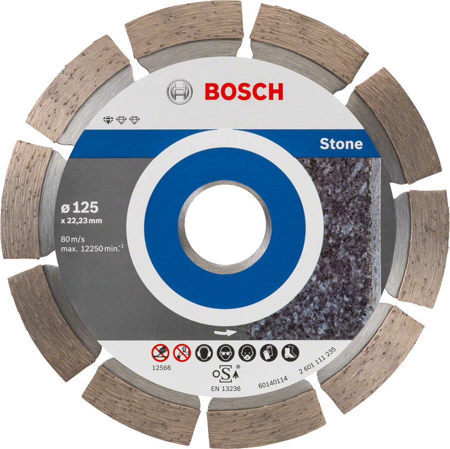 Diamantový segmentový řezný kotouč Bosch Standard for Stone ø 125 mm