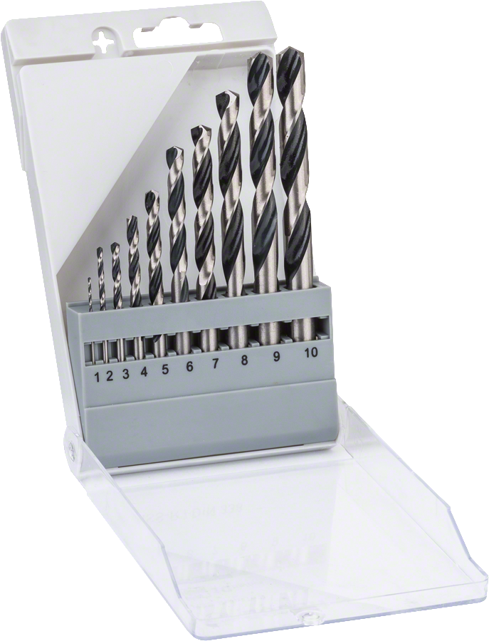 Sada vrtáků (10ks) do kovu Bosch HSS-pointTeQ