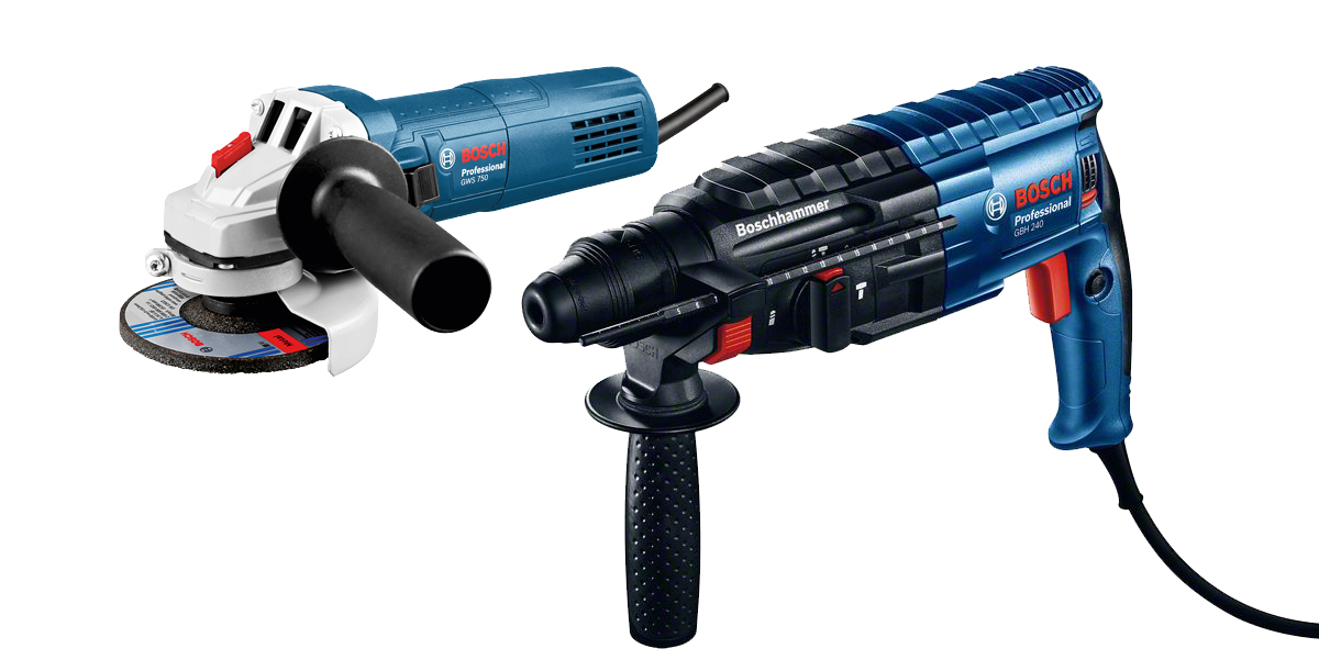 Set nářadí Bosch GBH 240 + GWS 750-125