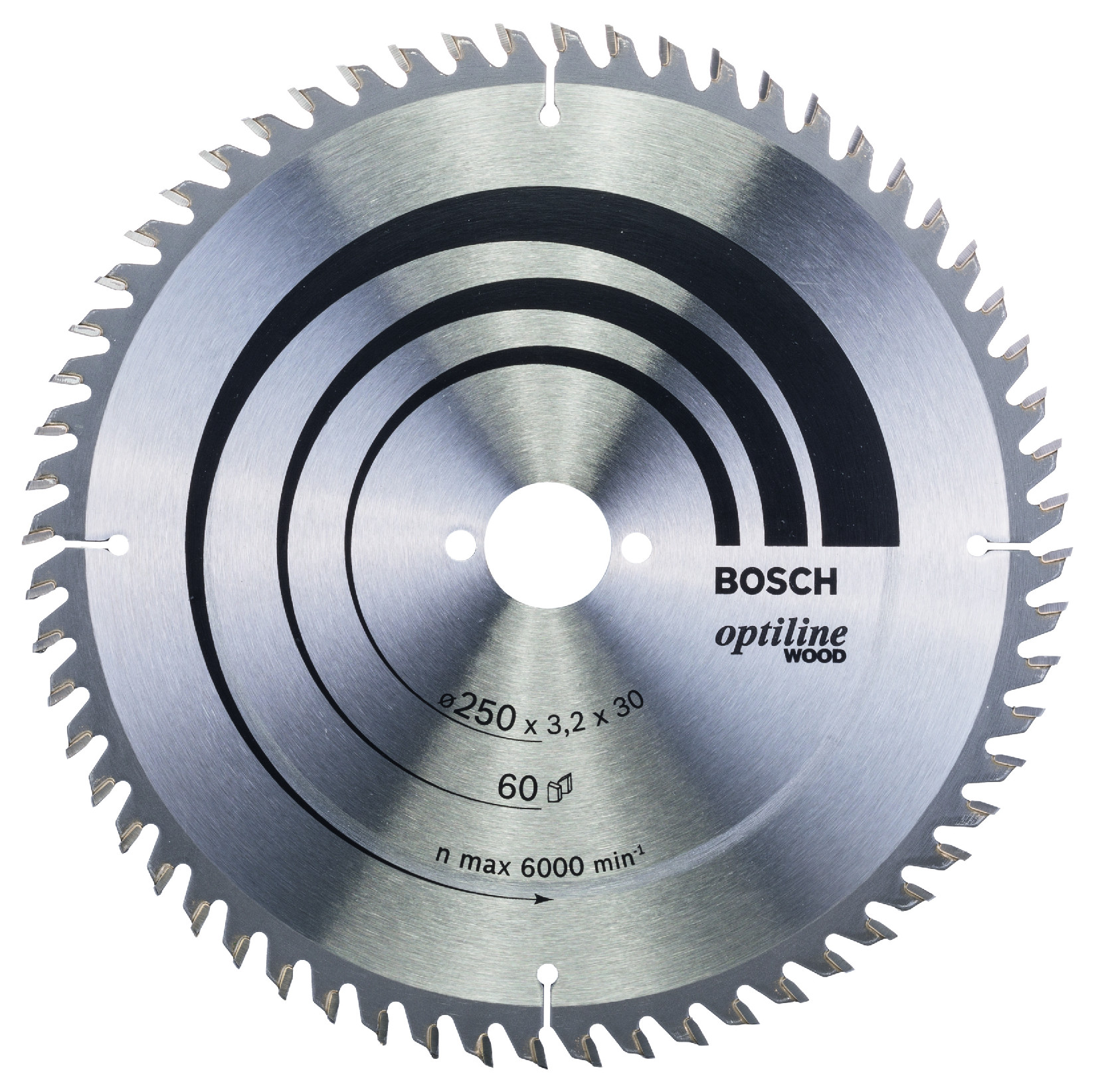 Pilový kotouč Bosch Optiline Wood 250x30 mm Dostupné varianty: Pilový kotouč Bosch Optiline Wood 250x30 mm/60z.
