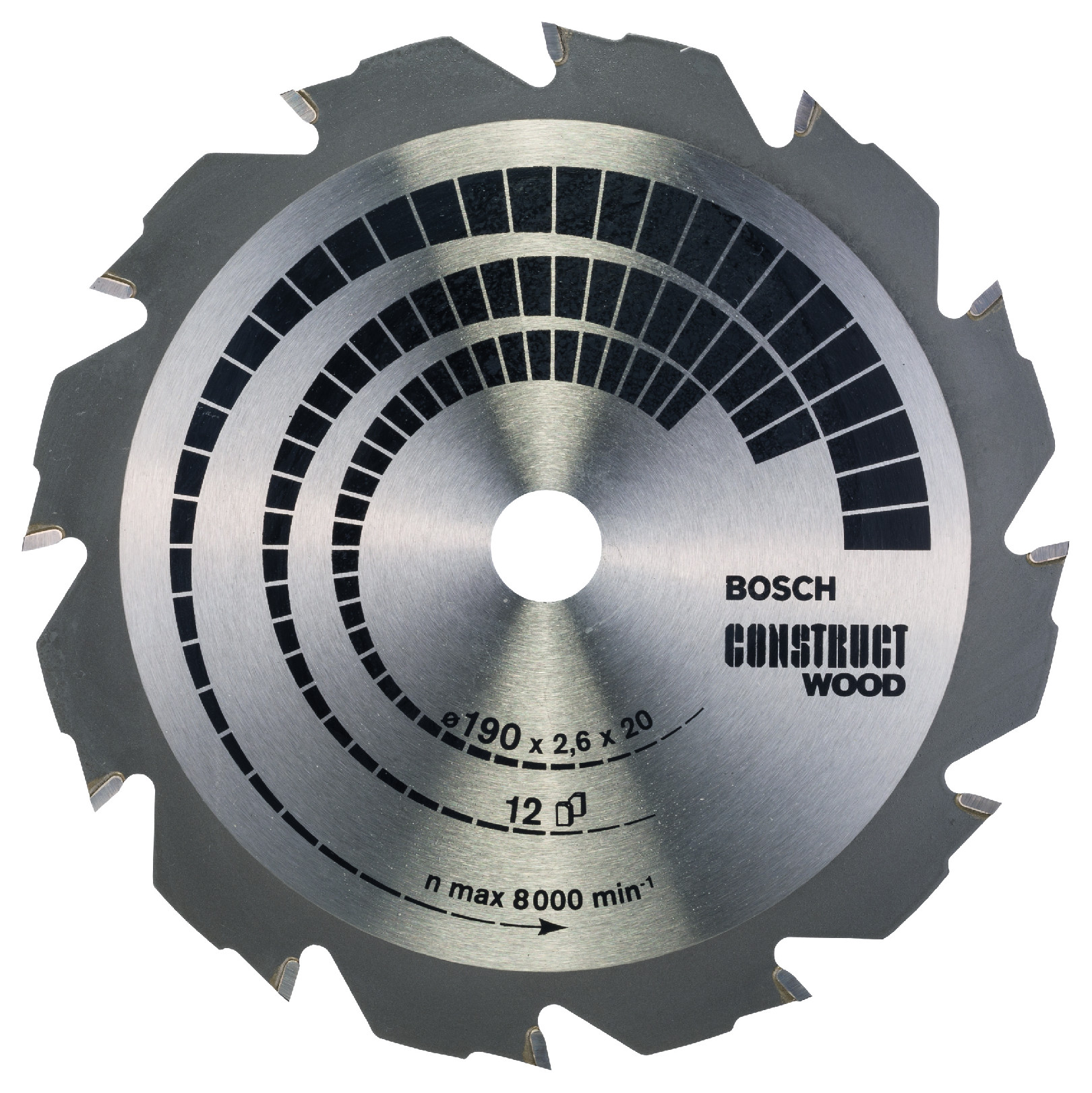 Pilový kotouč Bosch Construct Wood 190x20 mm/12z.
