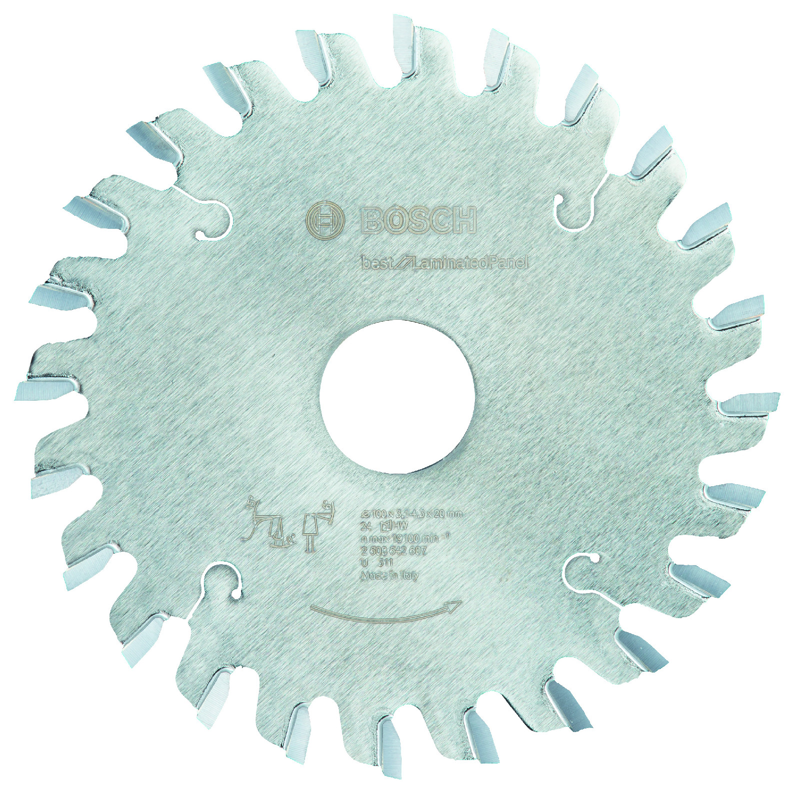 BOSCH Kónický předřezávací kotouč Best for Laminated Panel 100x20 mm/24z.