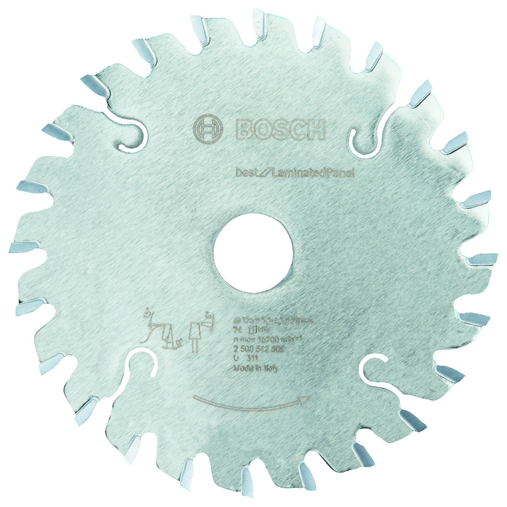 BOSCH Kónický předřezávací kotouč Best for Laminated Panel 125x20 mm/24z.