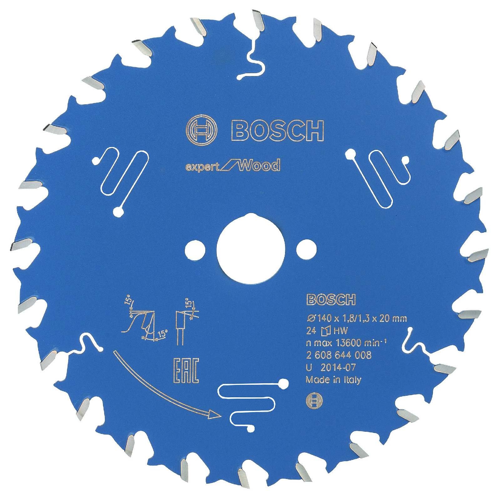 Pilový kotouč Bosch Expert for Wood 140x20 mm Dostupné varianty: Pilový kotouč Bosch Expert for Wood 140x20 mm/24z.