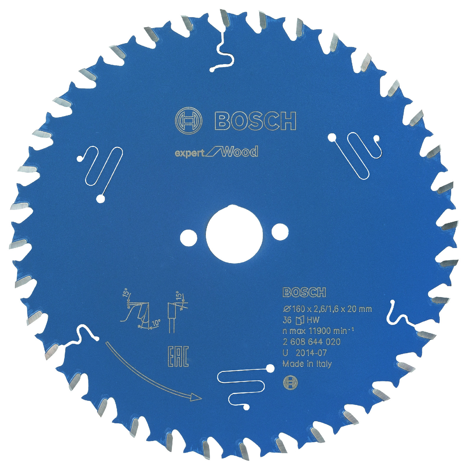 Pilový kotouč Bosch Expert for Wood 160x20 mm Dostupné varianty: Pilový kotouč Bosch Expert for Wood 160x20 mm/36z.