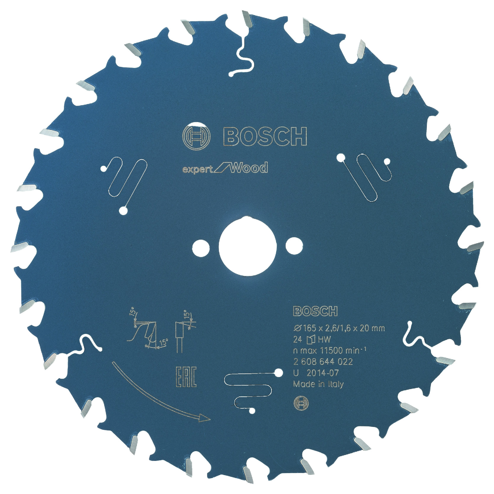 Pilový kotouč Bosch Expert for Wood 165x20 mm Dostupné varianty: Pilový kotouč Bosch Expert for Wood 165x20 mm/24z.