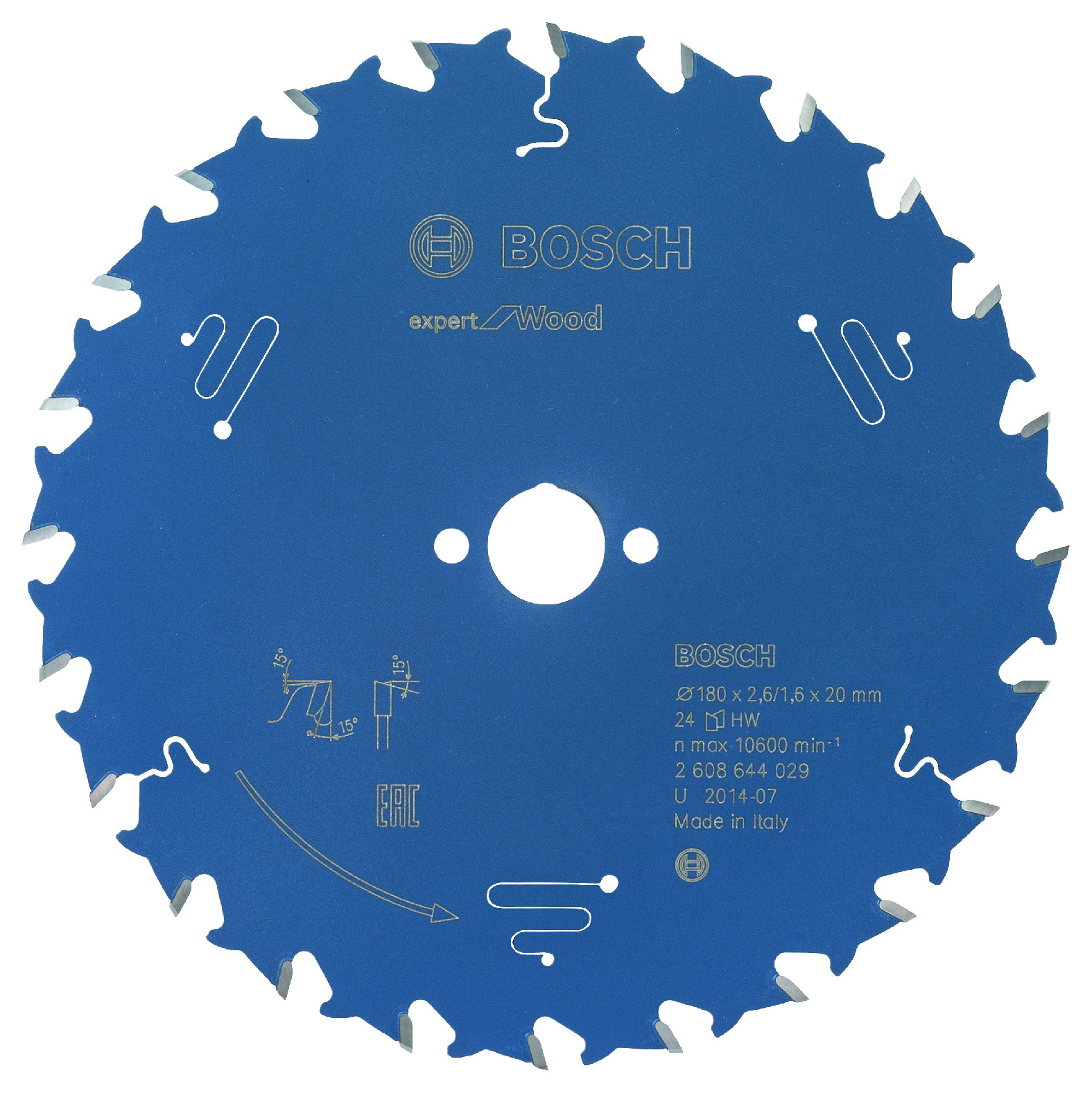 Pilový kotouč Bosch Expert for Wood 180x20 mm Dostupné varianty: Pilový kotouč Bosch Expert for Wood 180x20 mm/24z.