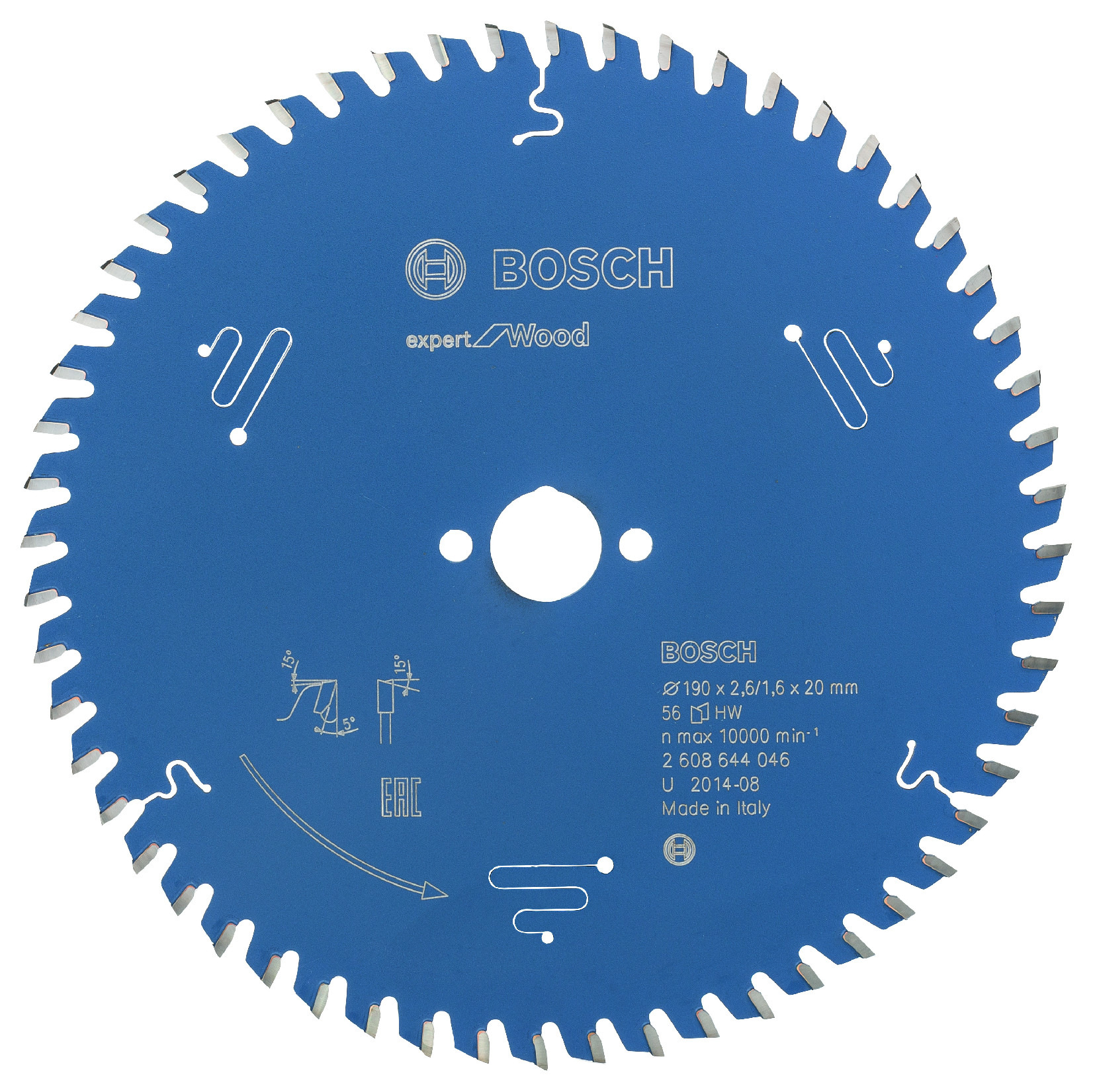 Pilový kotouč Bosch Expert for Wood 190x20 mm Dostupné varianty: Pilový kotouč Bosch Expert for Wood 190x20 mm/56z.