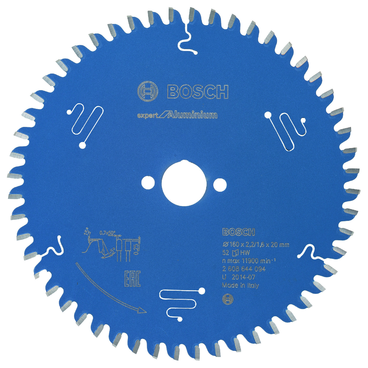 Pilový kotouč Bosch Expert for Aluminium 160x20 mm/52z.