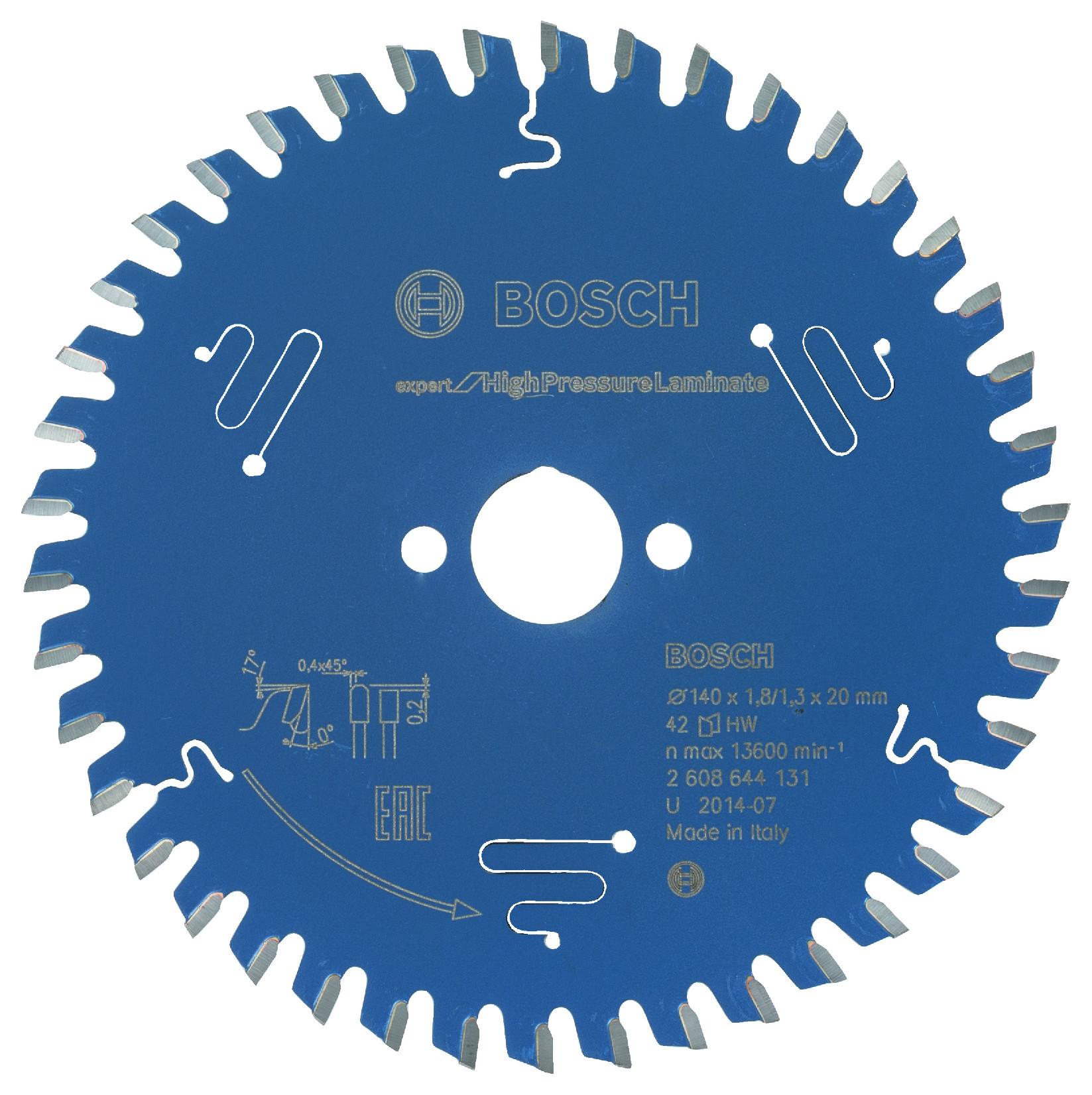 Pilový kotouč Bosch Expert for High Pressure Laminate 140x20 mm/42z.