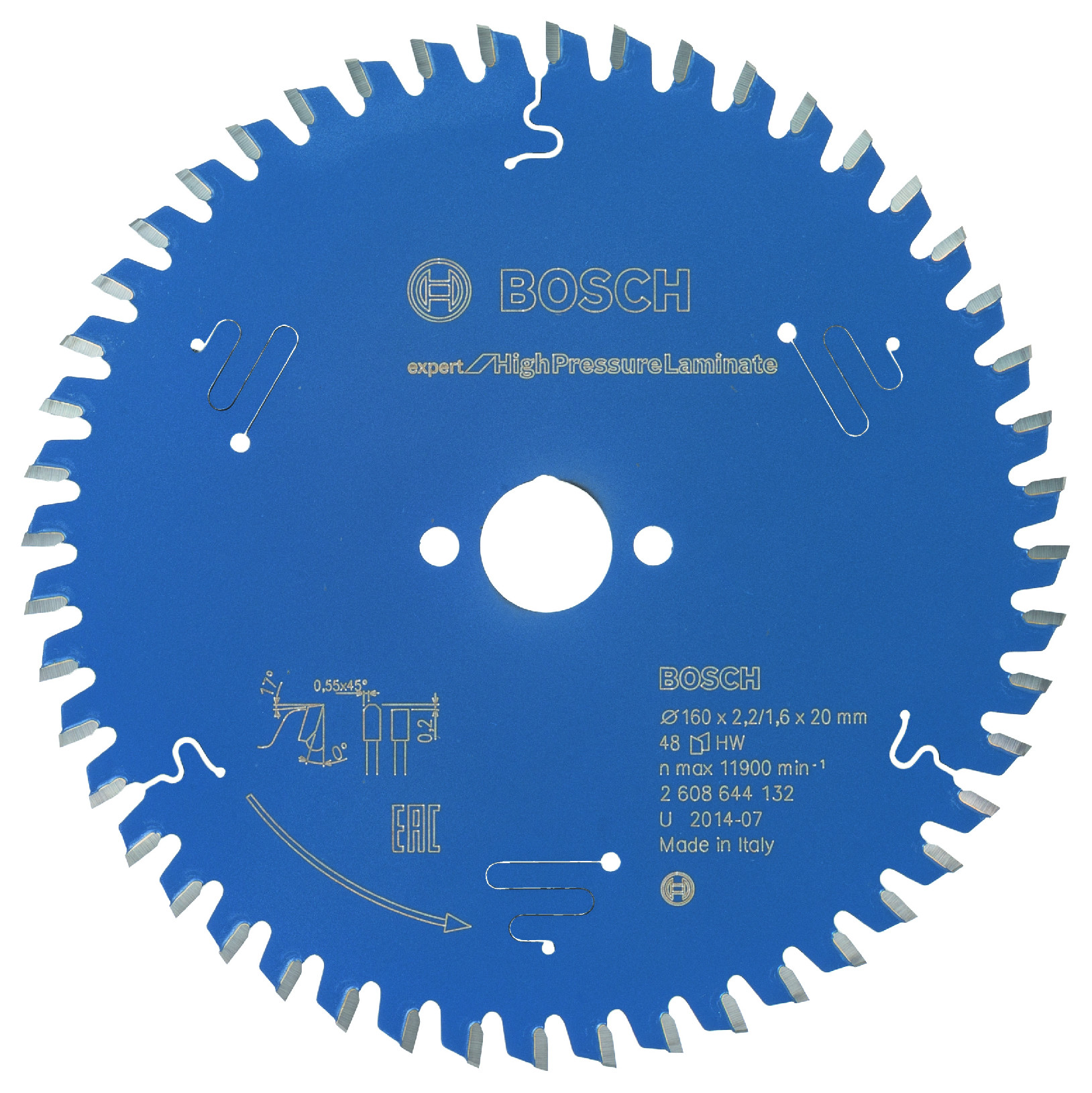 Pilový kotouč Bosch Expert for High Pressure Laminate 160x20 mm/48z.