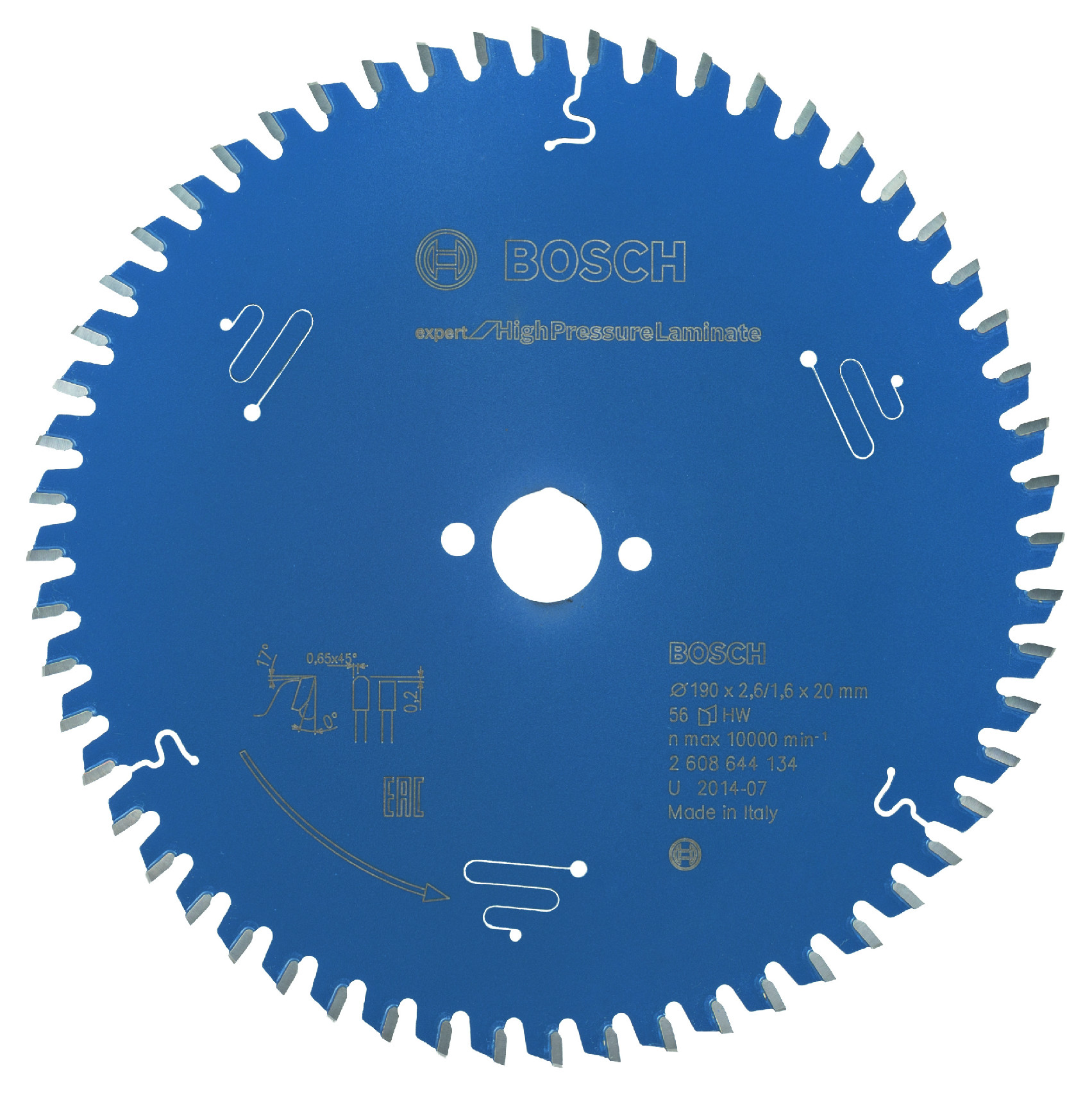 Pilový kotouč Bosch Expert for High Pressure Laminate 190x20 mm/56z.