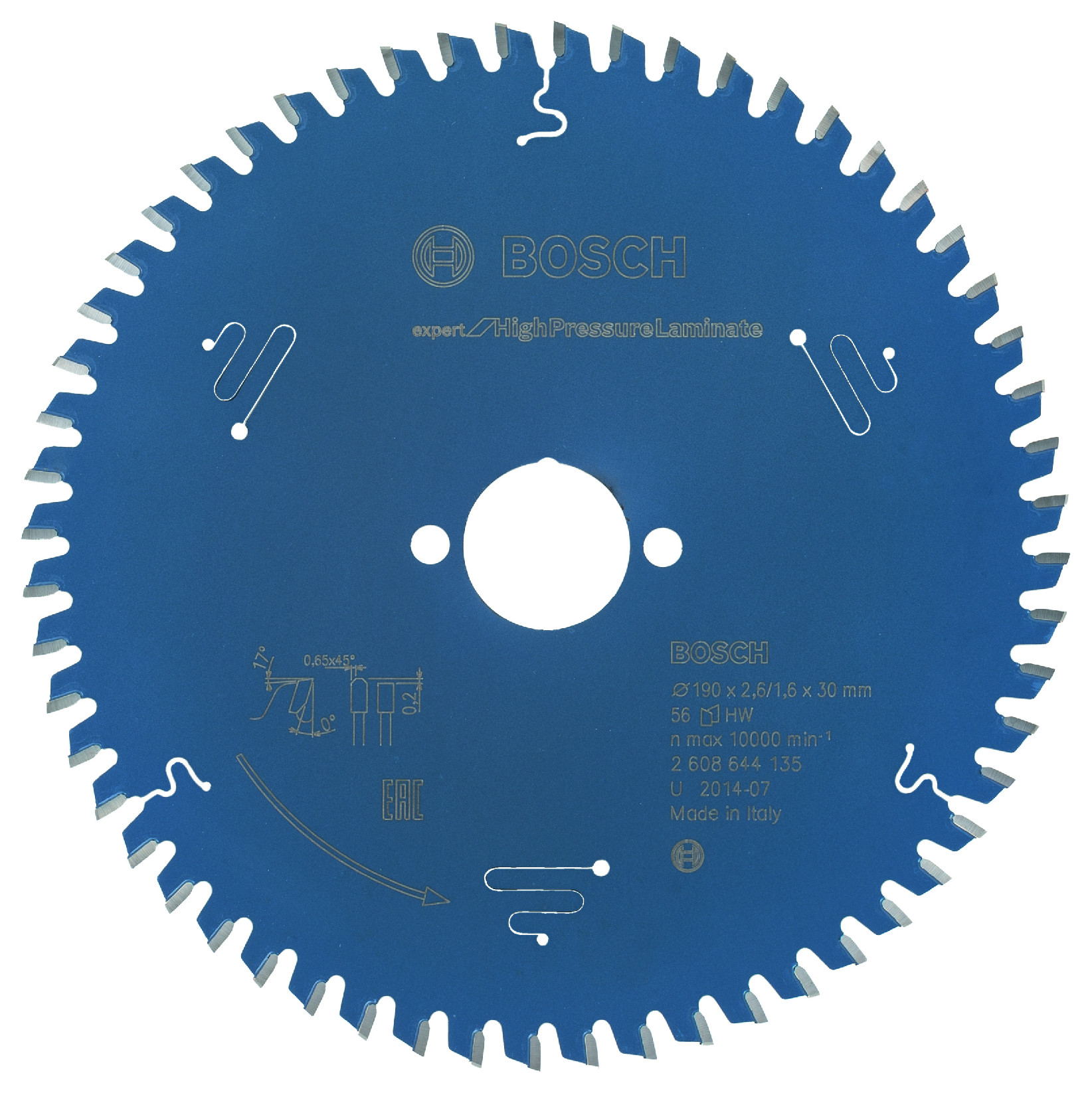 Pilový kotouč Bosch Expert for High Pressure Laminate 190x30 mm/56z.