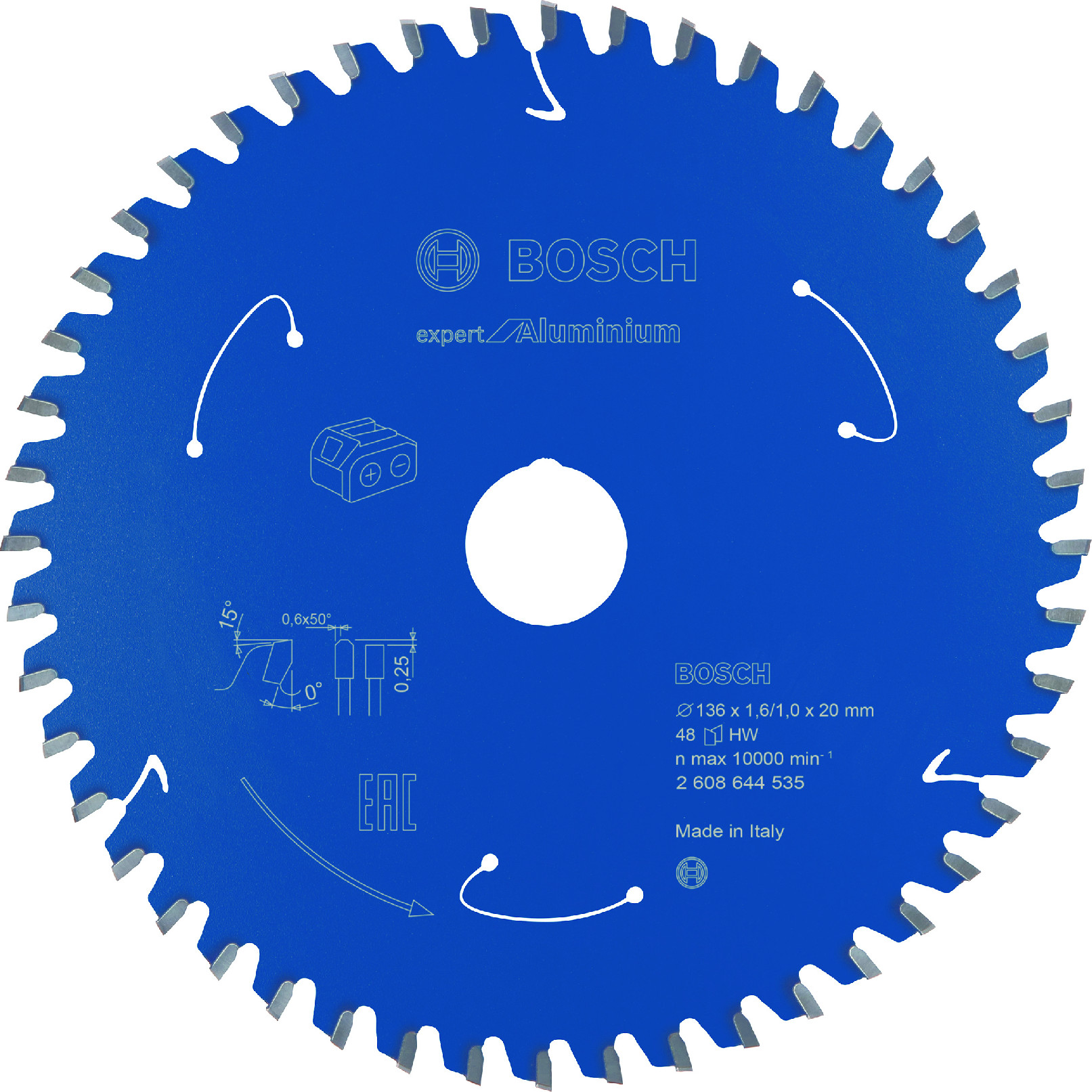 Pilový kotouč Bosch Expert for Aluminium 136x20 mm/48z.