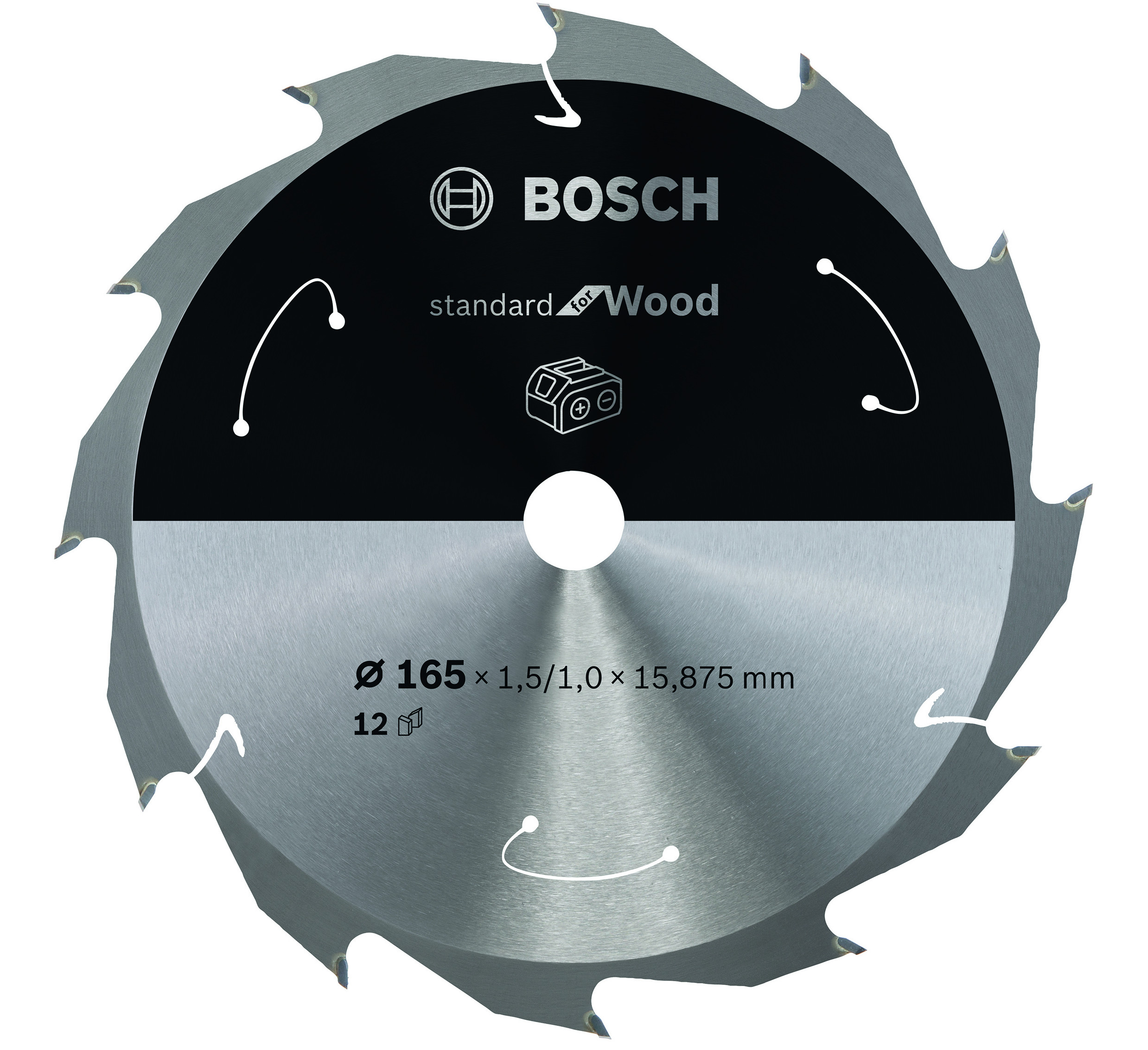 Pilový kotouč Bosch Standard for Wood 165x16 mm Dostupné varianty: Pilový kotouč Bosch Standard for Wood 165x16 mm/12z.